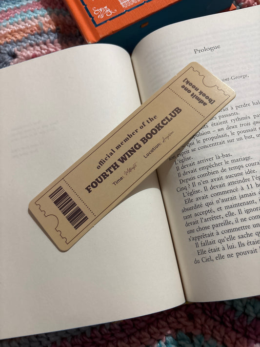 The Fourth Wing Book Club creme