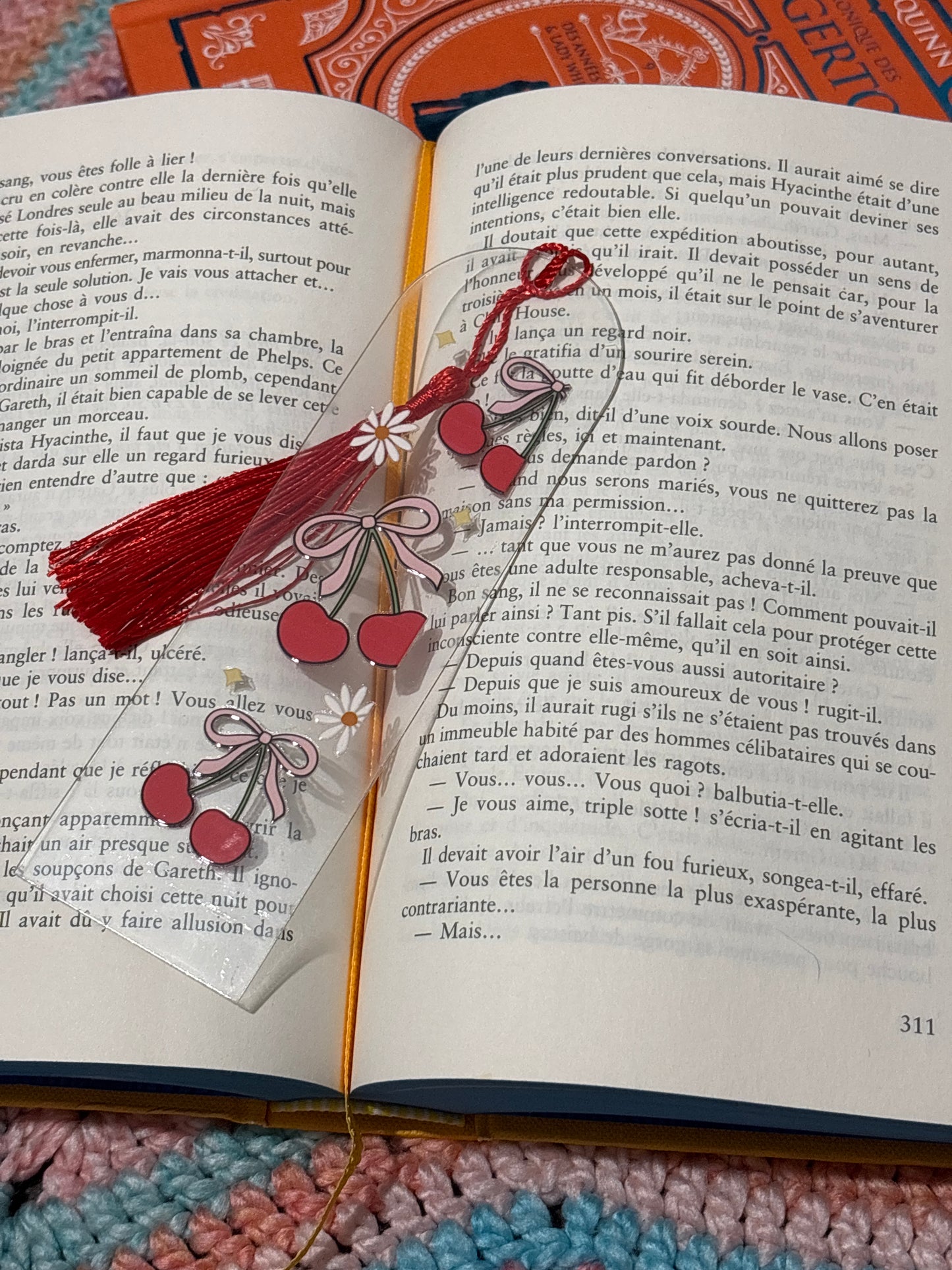 Cherry Bow Bookmarker