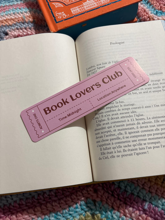 Book Lovers Club Pink