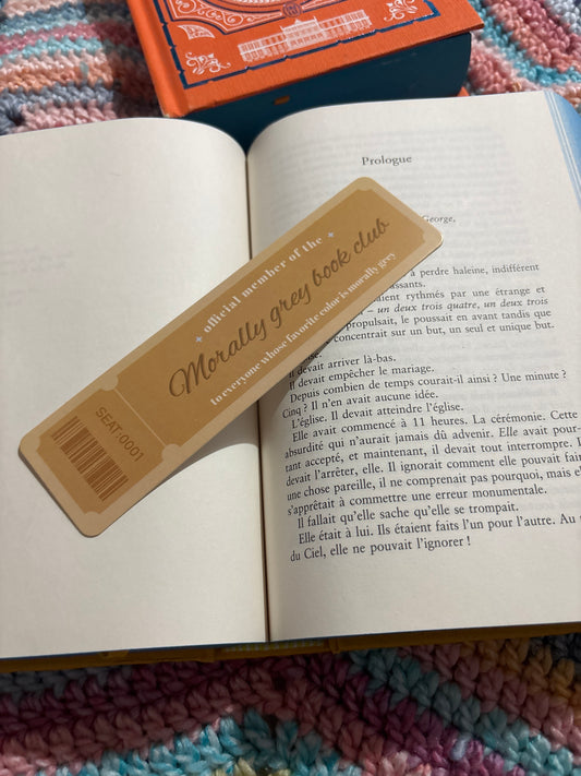 Morally Grey Book Club yellow